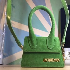Jaquemus purse - green velvet